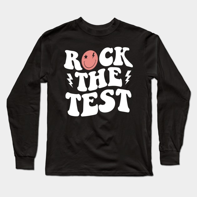 Rock The Test Shirt, Teacher Shirt, Teacher Testing, Teacher Tshirt, Teacher Shirts, Funny Teacher Shirt, Motivational Teacher Long Sleeve T-Shirt by GShow